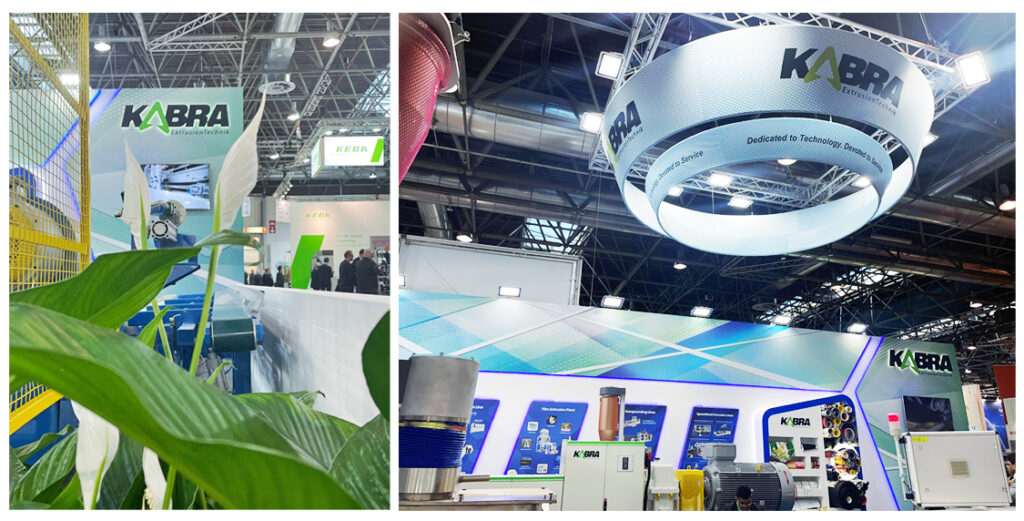 Kabra Stall at K 2022, Dusseldorf. Design & fabrication by Fanfare Designs