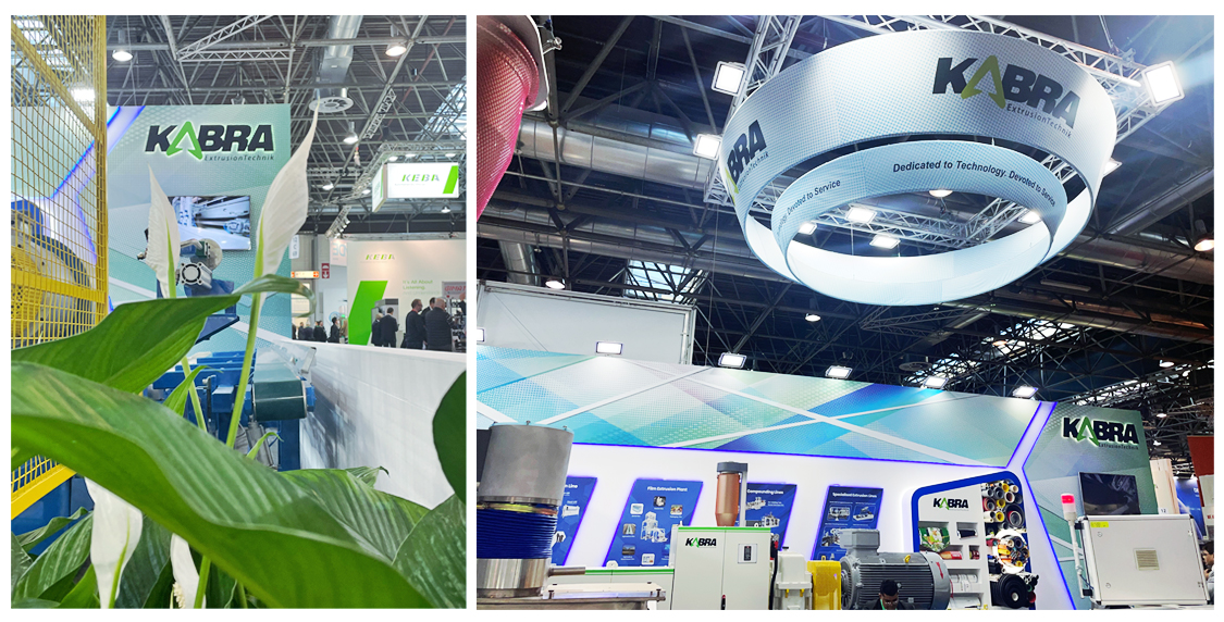 Kabra Stall at K 2022, Dusseldorf. Design & fabrication by Fanfare Designs